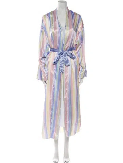 Pre-owned Dior Printed Robe In Blue