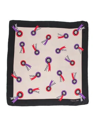 Pre-owned Dior Printed Scarf In Grey