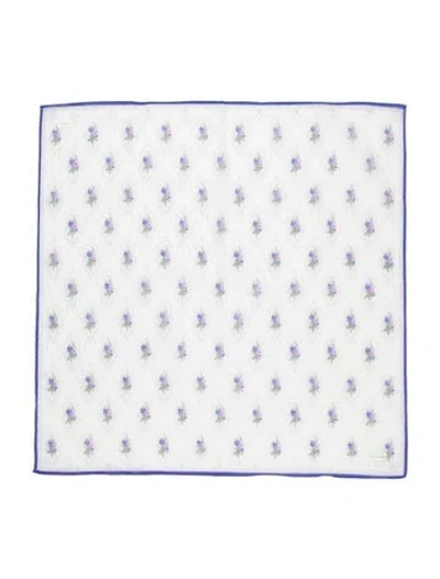 Pre-owned Dior Printed Scarf In Neutrals/purple