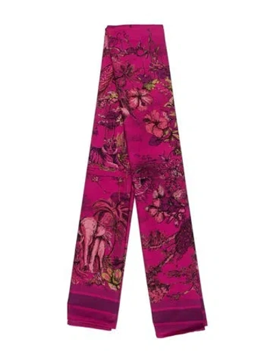 Pre-owned Dior Printed Scarf In Pink