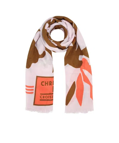 Dior Printed Scarf In Pink