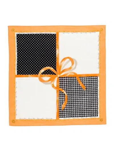 Pre-owned Dior Printed Scarf In White