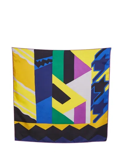 Pre-owned Dior Printed Scarf In Yellow