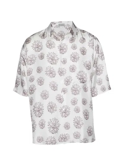 Pre-owned Dior Printed Short-sleeve Shirt In White