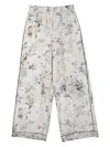 Dior Printed Silk Trousers In White