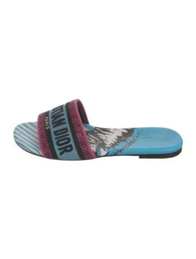Pre-owned Dior Printed Slides In Multi