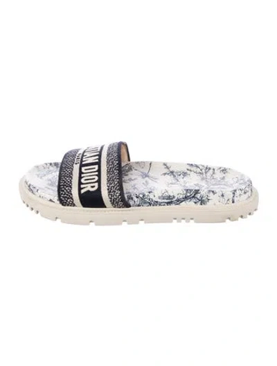Pre-owned Dior Printed Slides In Multi