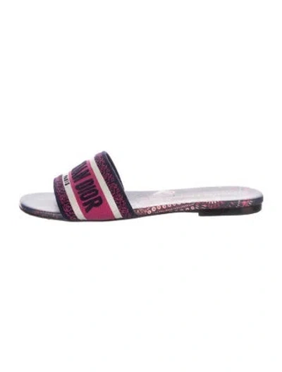 Pre-owned Dior Printed Slides In Pink