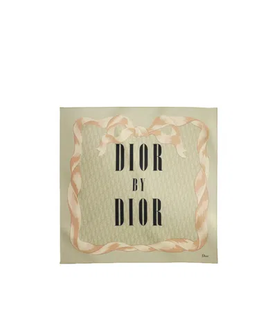 Dior Printed Square Scarf In Brown
