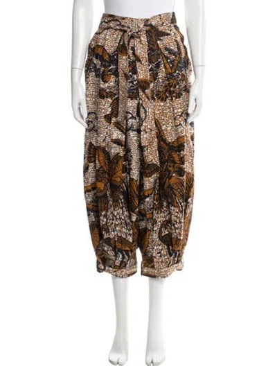 Pre-owned Dior Printed Straight Leg Pants In Black