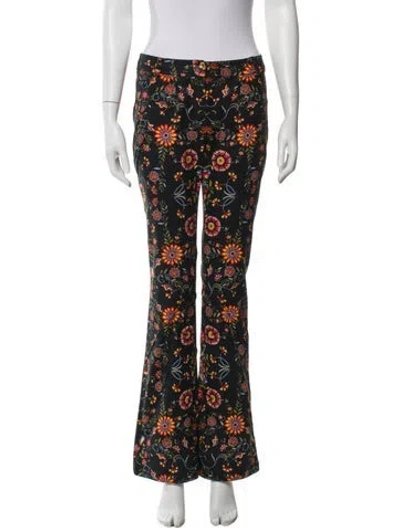 Pre-owned Dior Printed Straight Leg Pants In Blue