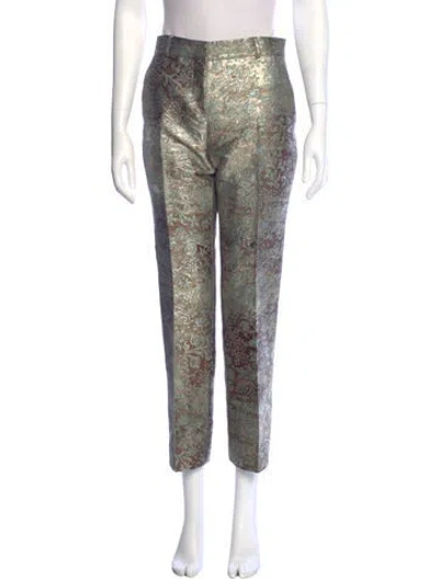 Pre-owned Dior Printed Straight Leg Pants In Multi
