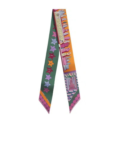 Dior Printed Twilly Scarf In Multi