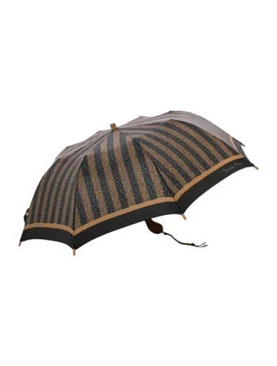 Pre-owned Dior Printed Umbrella In Brown