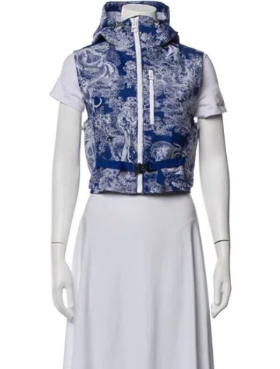 Pre-owned Dior Printed Vest In Blue/white