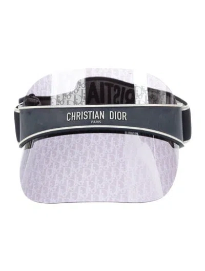 Pre-owned Dior Printed Visor Hat In Blue