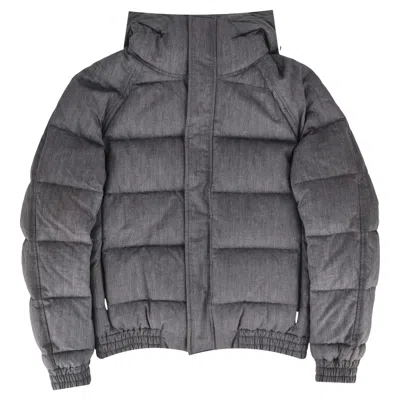 Pre-owned Dior Puffer Hooded Down Jacket In Gray