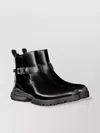 Dior Pull Tab Round Toe Rubber Sole Stitching Accents In Silver
