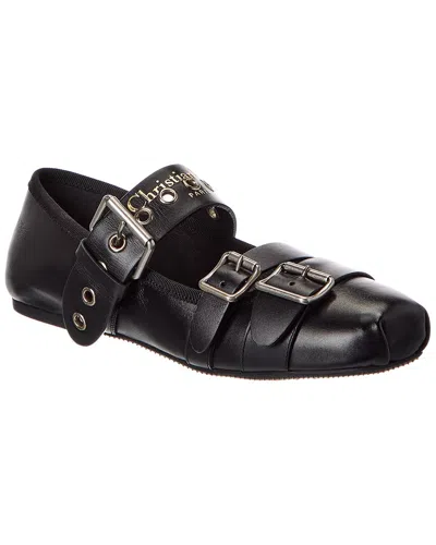 DIOR DIOR PUNK LEATHER BALLET FLAT