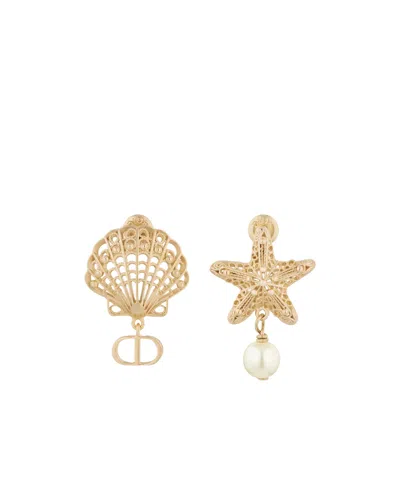 Dior Push Button Earrings In Yellow
