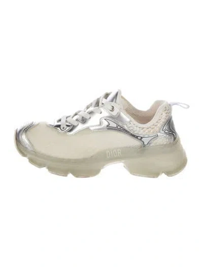 Pre-owned Dior Pvc Leather Trim Embellishment Chunky Sneakers