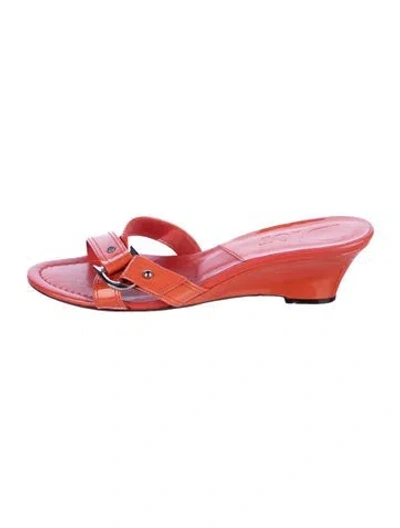 Pre-owned Dior Pvc Slides In Orange
