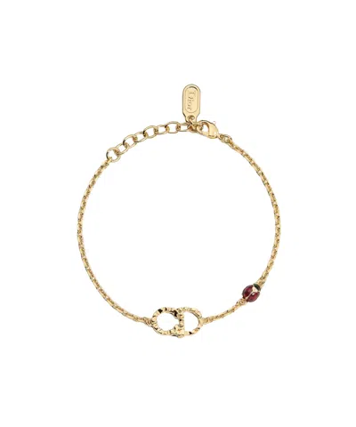 Dior Qixi Cd Lady Twist Bracelet In Gold