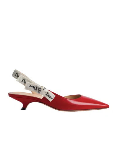 Dior Qixi J'a Slingback Pump In Red