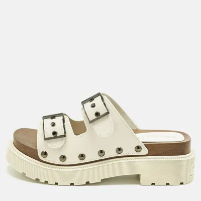 Pre-owned Dior Quake Clogs Size 38 In White