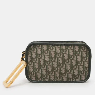 Pre-owned Dior Quake Clutch In Green