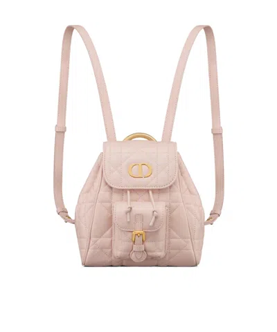Dior Quilted Backpack In Nude