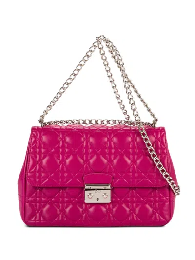 Pre-owned Dior Quilted Chain Shoulder Bag In Pink