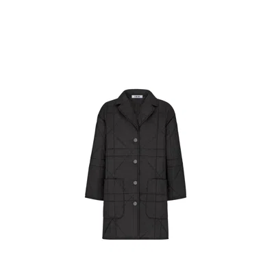 Dior Quilted Coat In Black