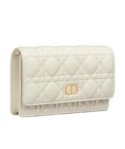 Dior Quilted Flip Shoulder Bag In White