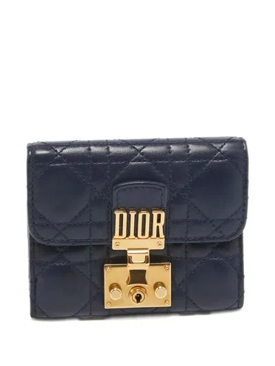Pre-owned Dior Quilted Leather Wallet