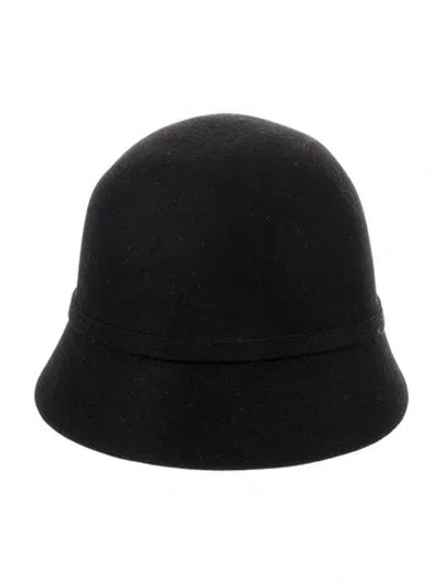Pre-owned Dior Rabbit Hair Hat In Black