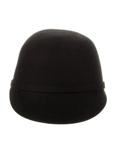 Pre-owned Dior Rabbit Newsboy Hat In Black