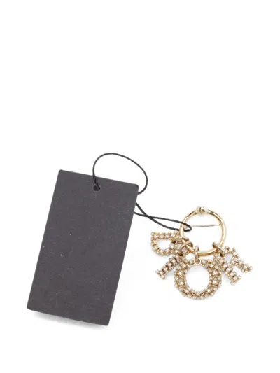 Pre-owned Dior Ramadan Edition Crystal Charm Brooch In Gold