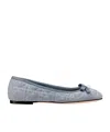Dior Rattan Check Ballet Shoes In Gray