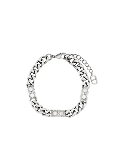 Dior Rattan Check Bracelet In White