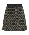 Dior Rattan Check Mini Skirt In Black