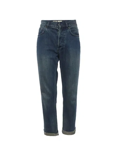 Pre-owned Dior Raw-edge Jeans In Blue