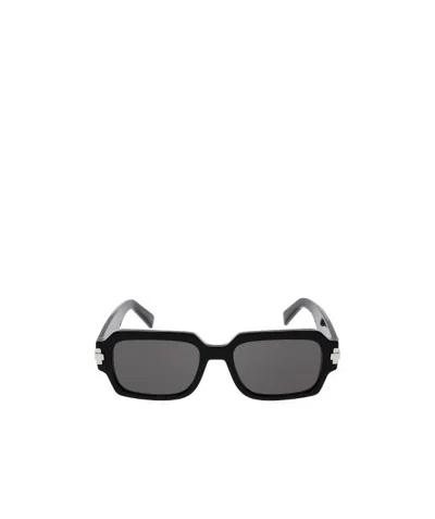 Dior Rectangle-frame Sunglasses In Black