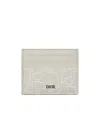 Dior Rectangular Card Holder In Beige