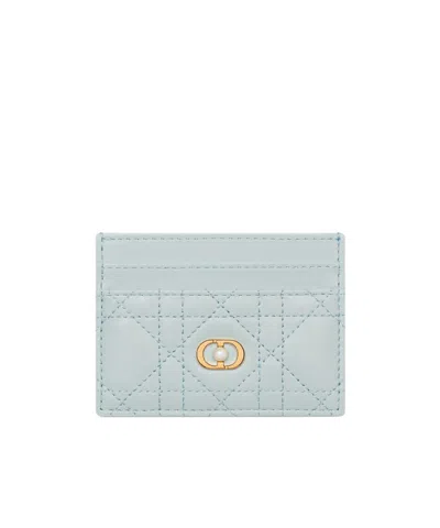 Dior Rectangular Card Holder In Green