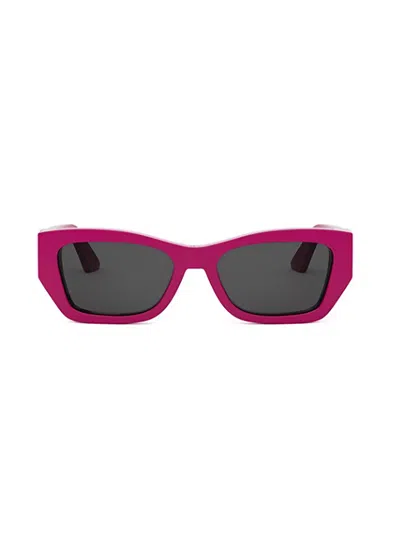 Dior Rectangular Frame Sunglasses In Pink