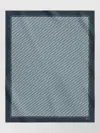 Dior Rectangular Scarf Long Cut Fringed Edges In Gray