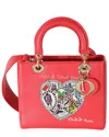 Dior Red Calfskin Niki De Saint Phalle Medium Lady  (authentic Pre-loved)