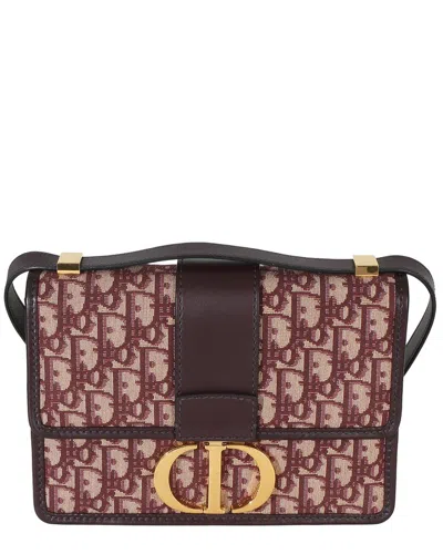 Dior Red Canvas Oblique 30 Montaigne Flap (authentic Pre-loved) In Pink