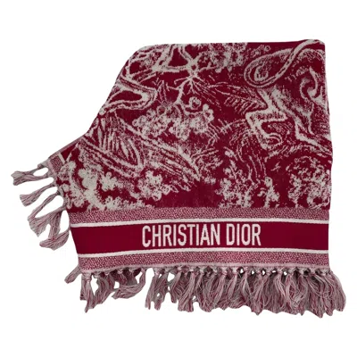 Pre-owned Dior Red Cotton Beach Towel